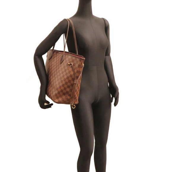 LOUIS VUITTON Brown Damier Neverfull MM Tote Bag - Picture 8 of 10